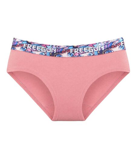 Lot  3 culottes femme en coton uni et ceinture imprimée Freegun