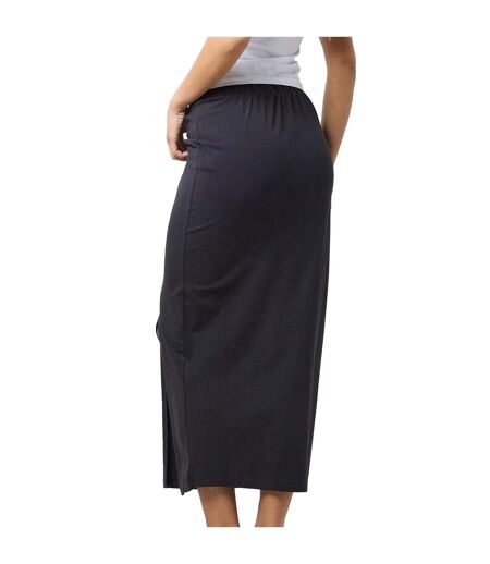 Womens/ladies Knotted Regular Maxi Skirt Obsidian Black Noisy May