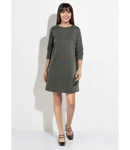 Robe en maille manches 3/4 motif origami