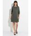 Robe en maille manches 3/4 motif origami-1