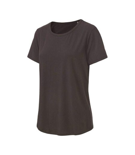 Womens/ladies Essential T-shirt Brown LA Gear