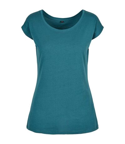 Build Your Brand Womens/Ladies Wide Neck T-Shirt (Teal) - UTRW8369