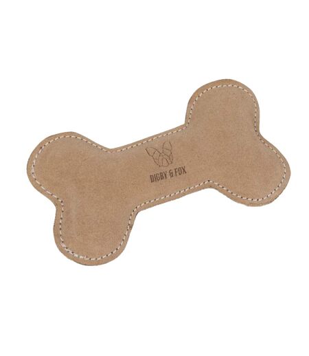 Bone leather interactive dog toy one size brown Digby & Fox