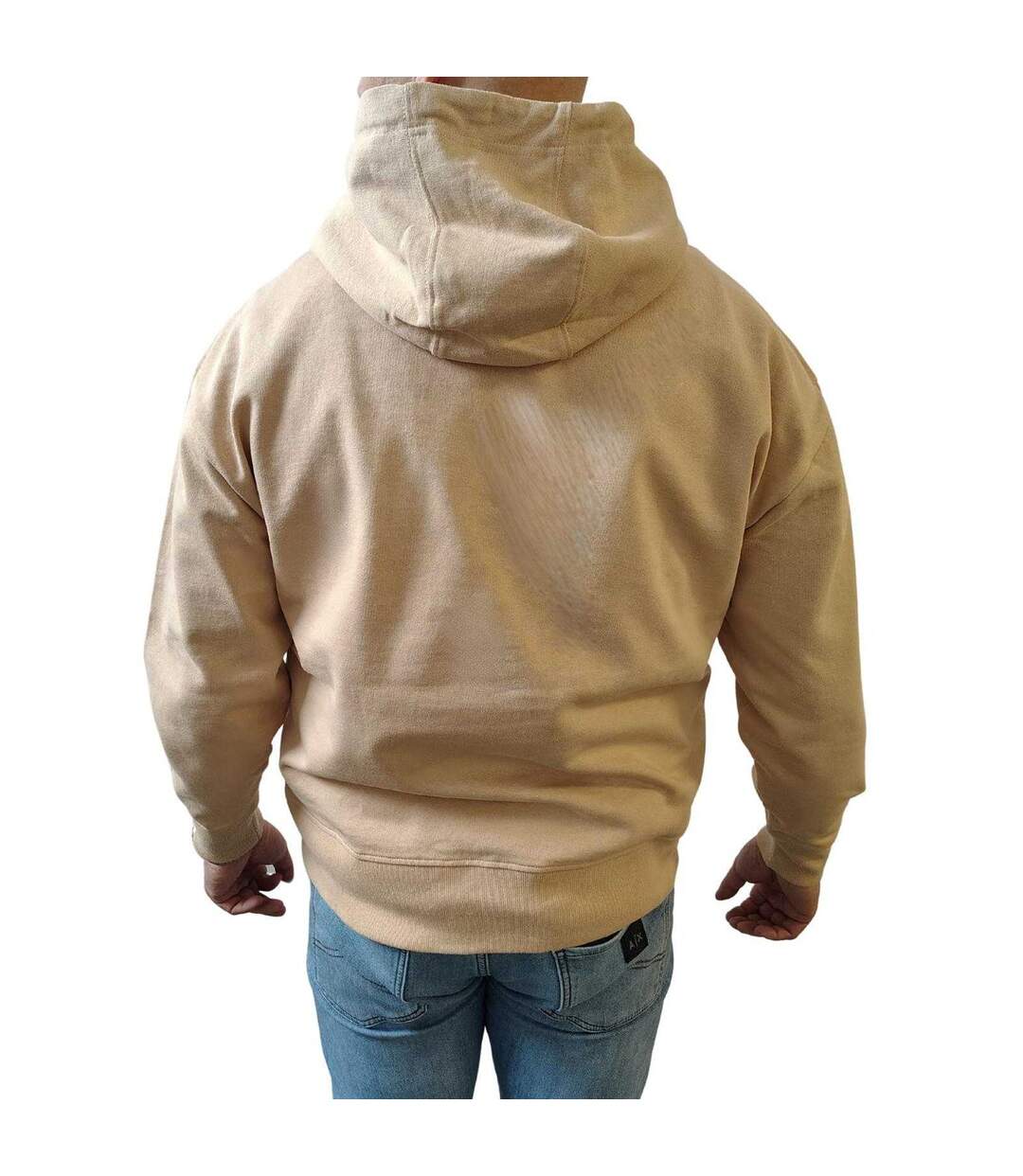 Sweat À Capuche Motif/style Logo Homme Beige Tommy Jeans-3