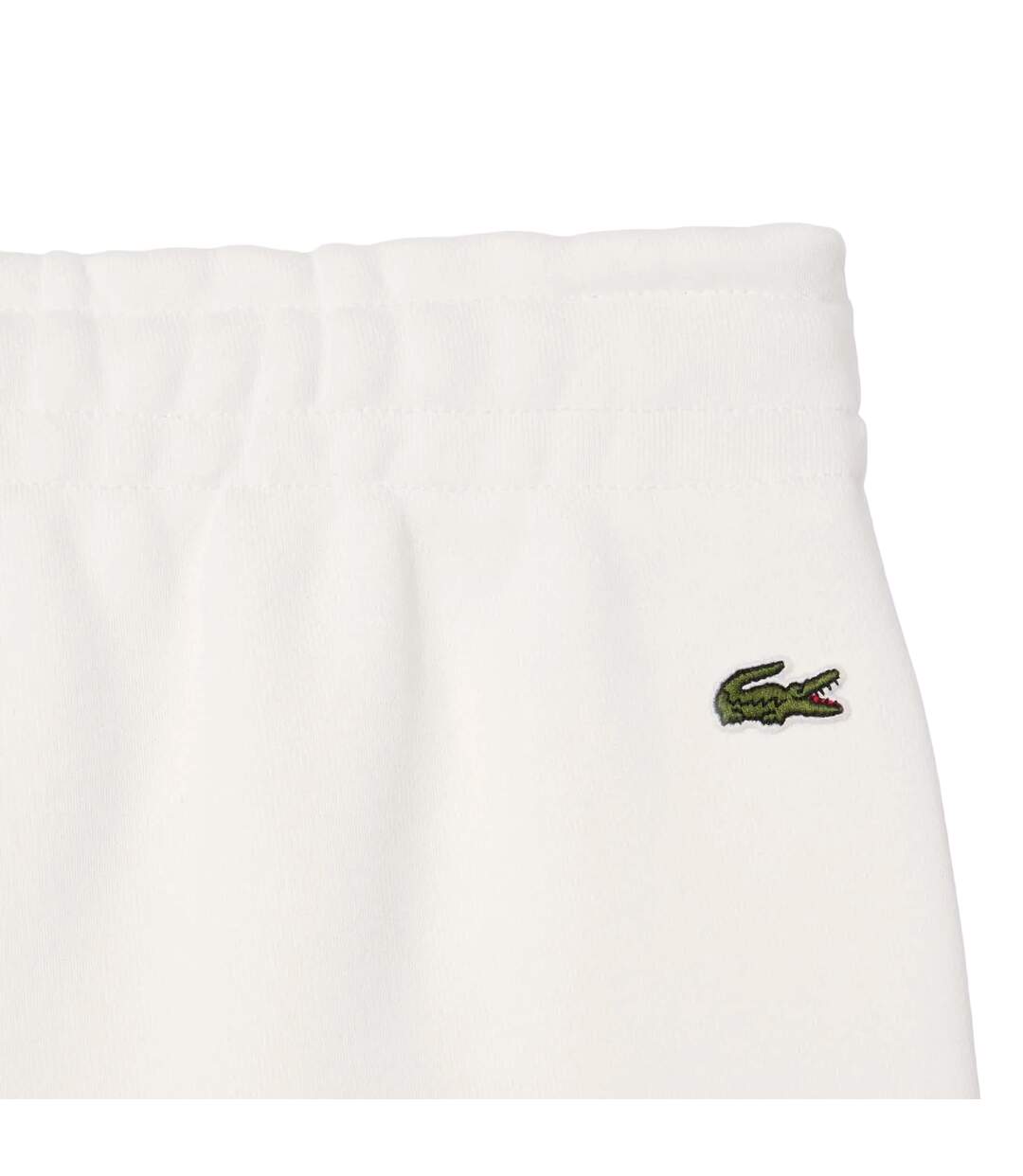 Womens/ladies Embroidered Straight Leg Jogging Bottoms Cream Lacoste-3