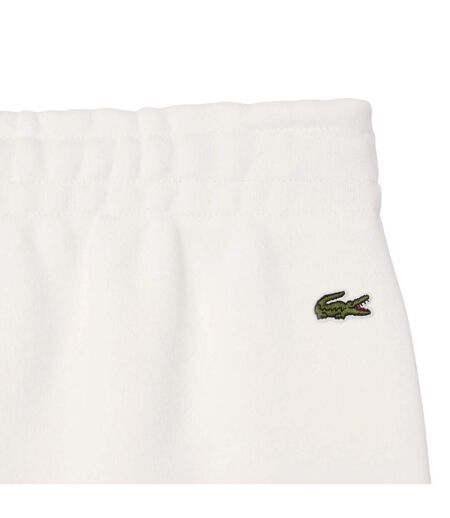 Womens/ladies Embroidered Straight Leg Jogging Bottoms Cream Lacoste
