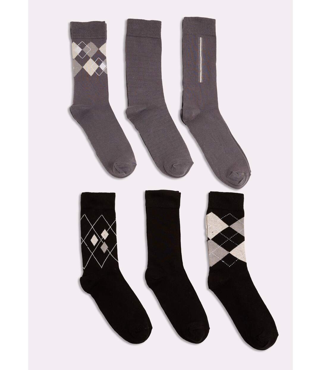 Lot de 6 Chaussettes losanges-2