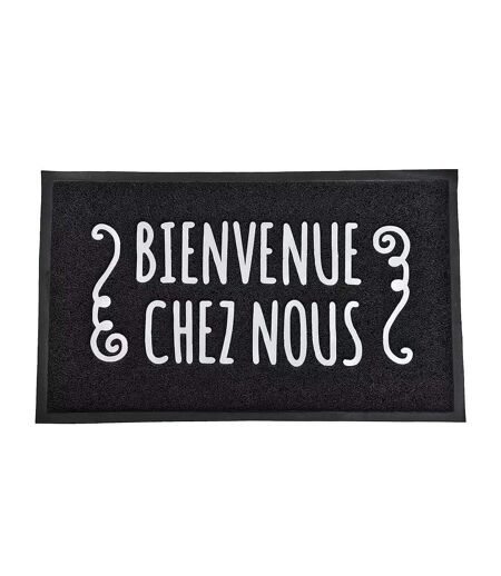 Tapis Noire à Imprimés Luance 45x75cm Bienvenue - Taille unique