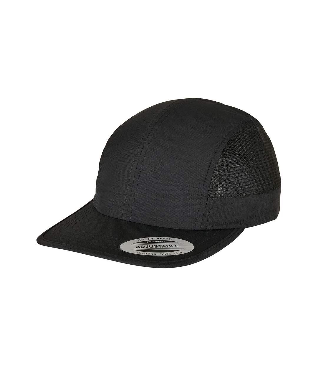 Unisex adult nylon snapback cap black Flexfit-1