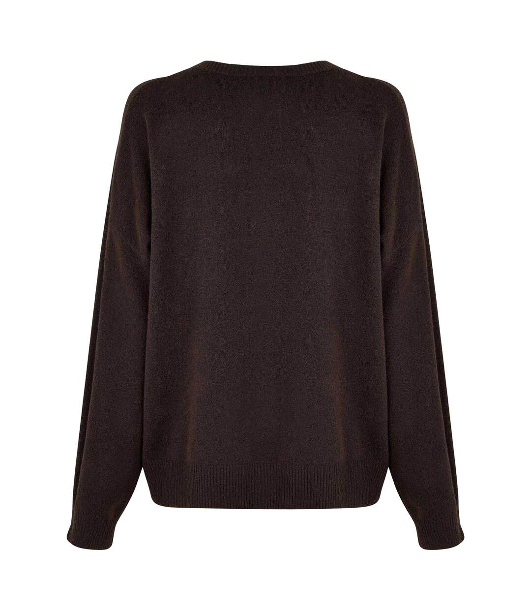 Womens/ladies Embroidered Logo Crew Neck Jumper Cocoa Jack Wills-2