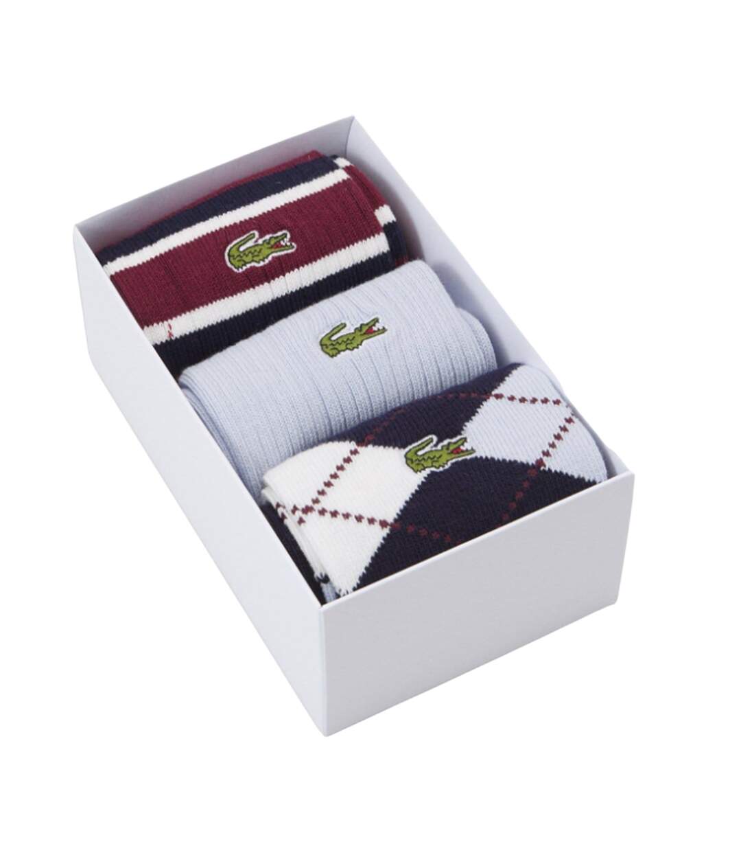 Pack Of 3  Unisex Adult Cotton Crew Socks  Multicoloured Lacoste-3