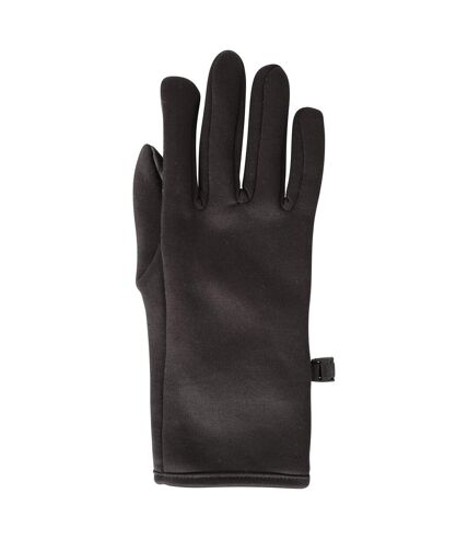 Mens wind resistant fleece lined winter gloves black Mountain Warehouse