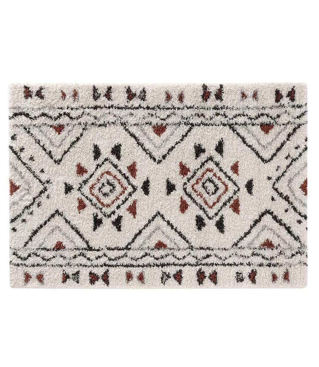 Tapis Déco à Motifs Saharienne 60x110cm Beige-1