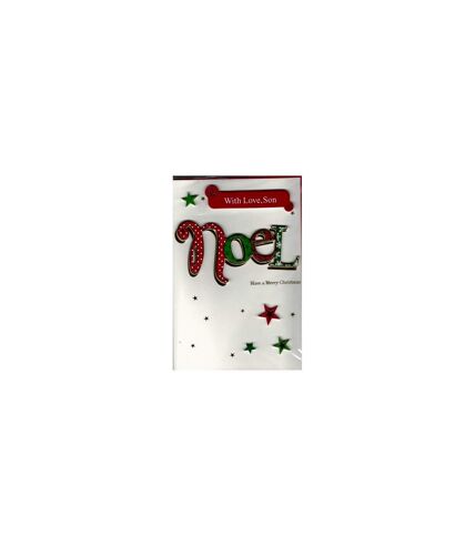 With Love Son Christmas Card (White/Red/Green) (One Size)