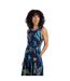 Womens/ladies nalani butterfly eco liva jumpsuit dark blue Weird Fish-3
