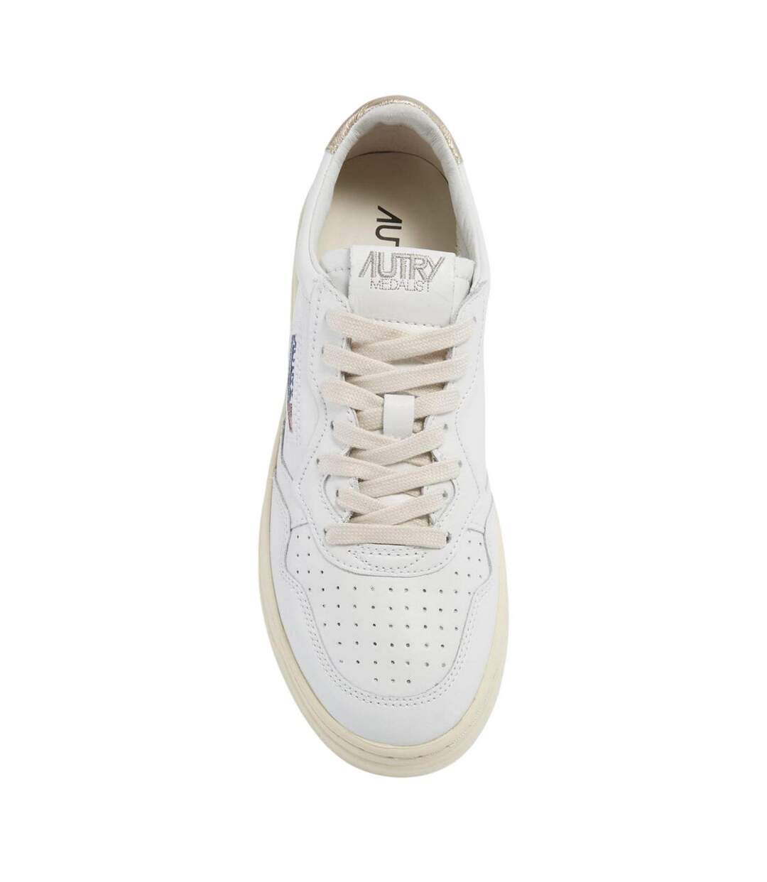 Tennis Femme Or Blanc Autry-3