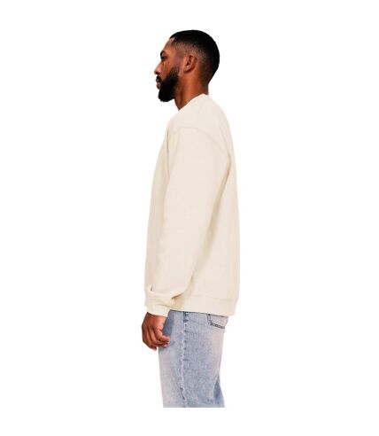Casual Classics Mens Ringspun Cotton Extended Neckline Oversized Sweatshirt (Ecru)