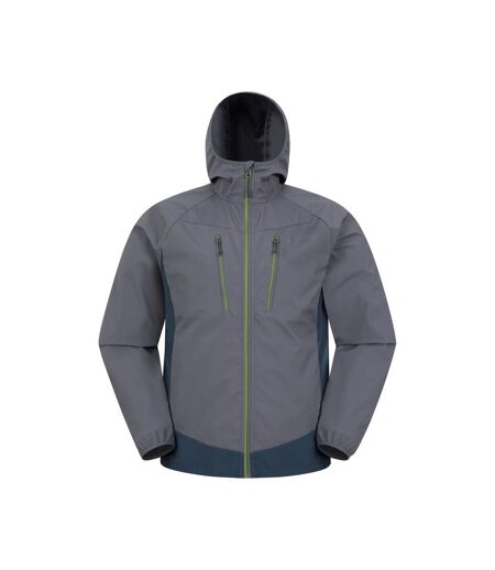 Mens Ambit Lightweight Soft Shell Jacket Dark Grey Mountain Warehouse