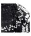 Beechfield Unisex Fair Isle Snowstar Winter Beanie Hat (Black / White) - UTRW2029-2