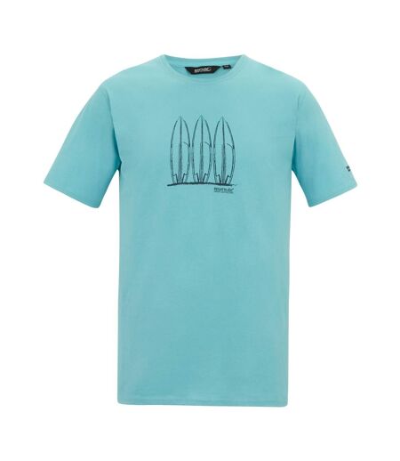 T-shirt Motif/style Planche De Surf Cline Homme Bleu Clair Regatta