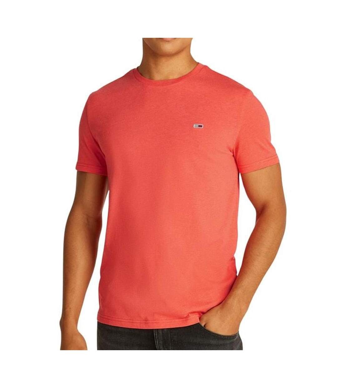 T-shirt orange homme tommy hilfiger jaspe dm0dm20363 - m-1