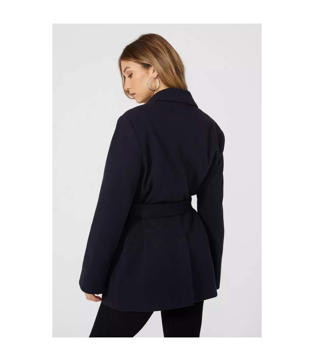 Womens/ladies Belted Blazer Navy Principles-3