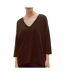 T-Shirt marron femme vero moda kanva-1
