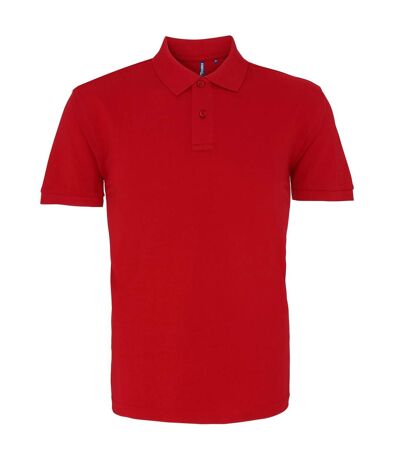 Asquith & Fox Mens Plain Short Sleeve Polo Shirt (Cardinal Red)