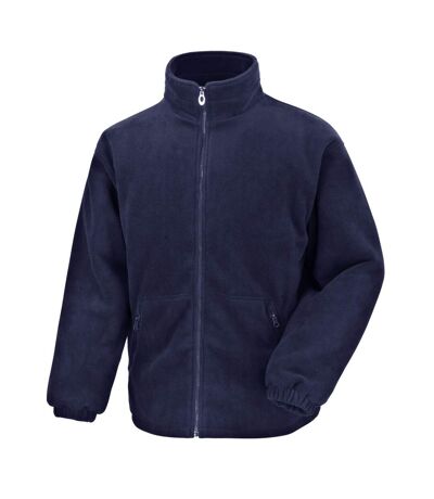 Mens quilted polartherm padded fleece jacket navy Result Core