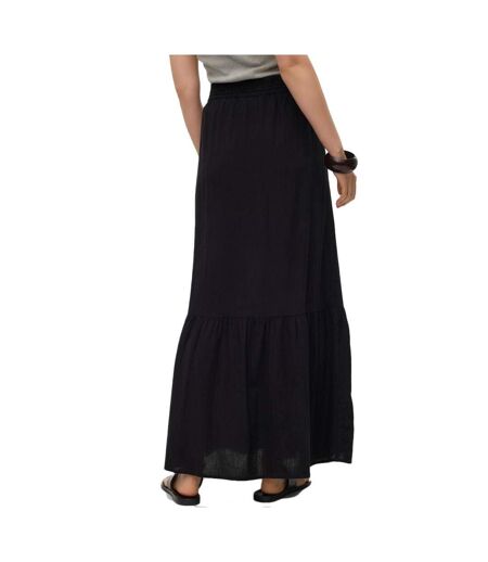 Jupe longue noire femme vero moda pretty - l