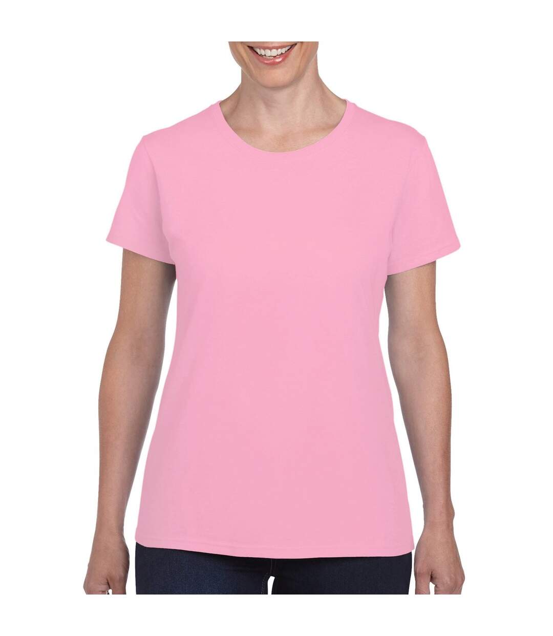 Gildan Ladies/Womens Heavy Cotton Missy Fit Short Sleeve T-Shirt (Light Pink) - UTBC2665-4