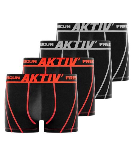 Lot de 4 boxers en coton homme Aktiv Freegun