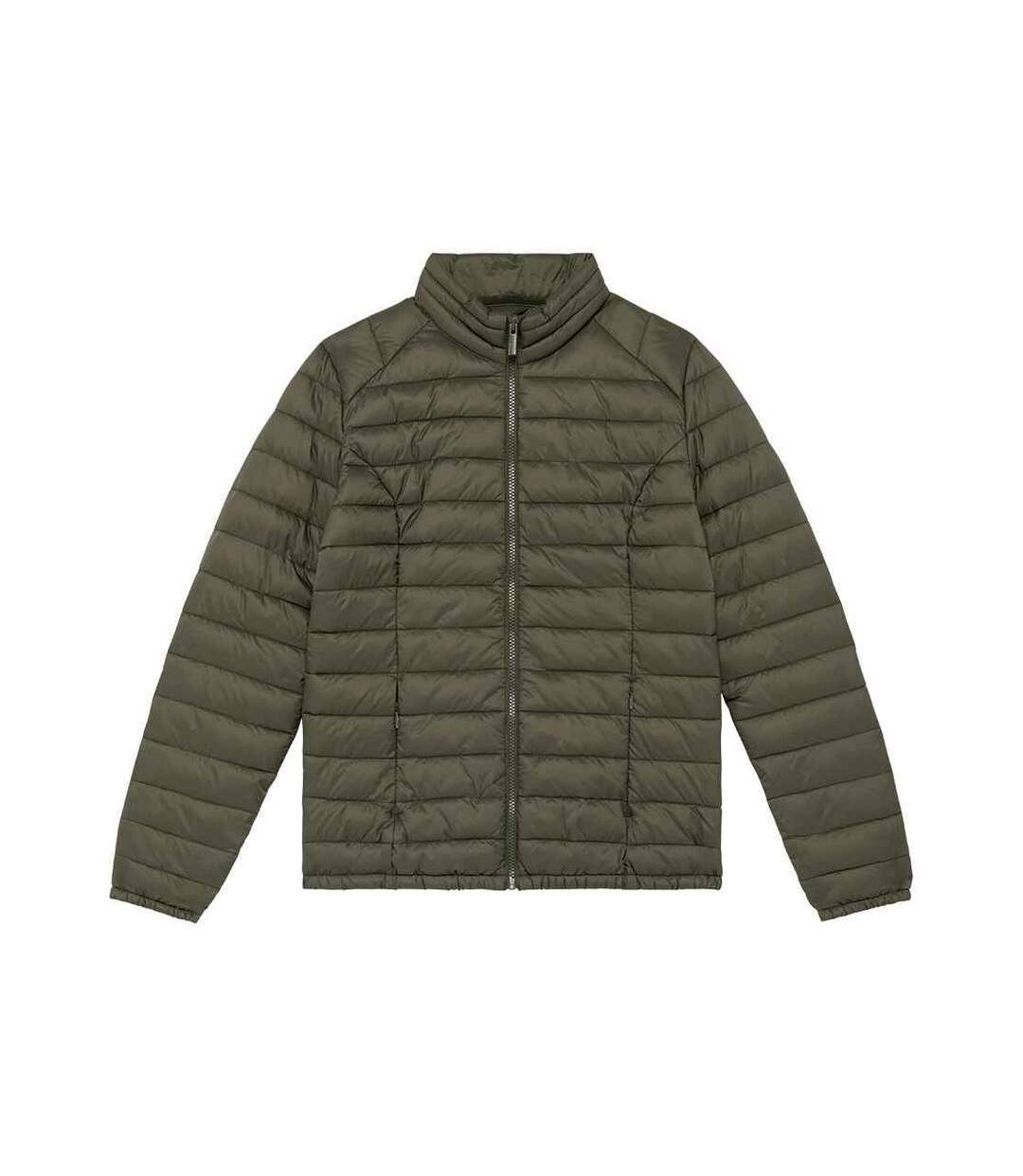 Womens/ladies light recycled padded jacket organic khaki Native Spirit-1