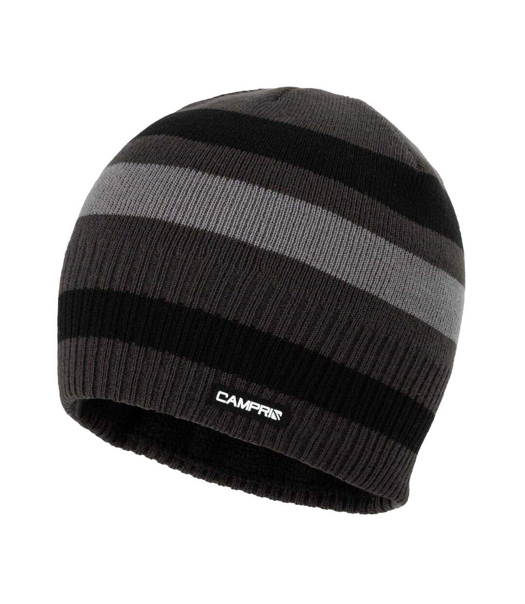 Bonnet Motif/style Rayé Homme Noir Anthracite Campri-2