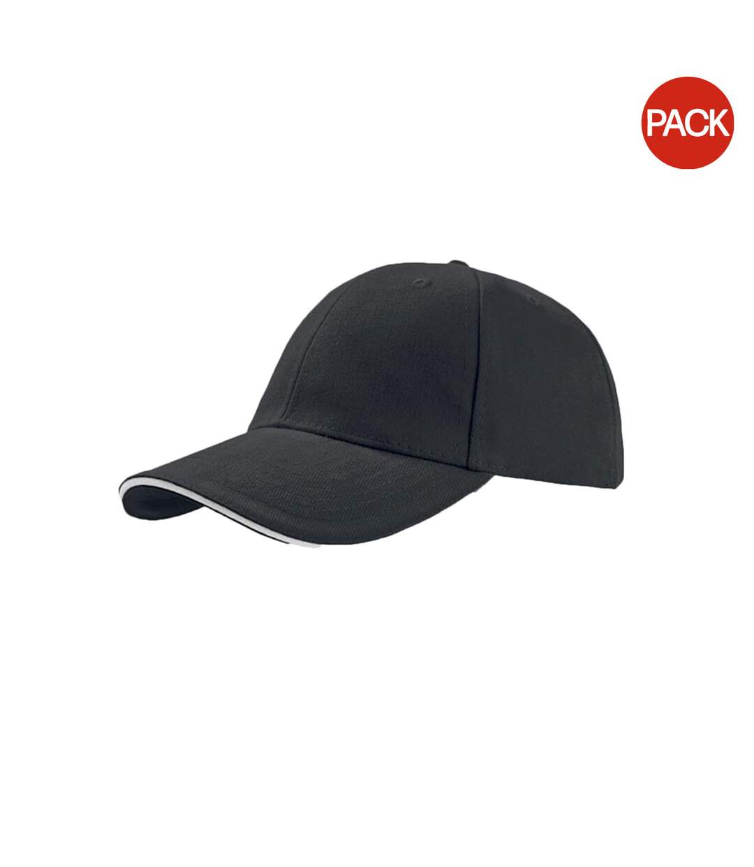 Lot de 2  casquettes en coton épais adulte gris foncé Atlantis-1