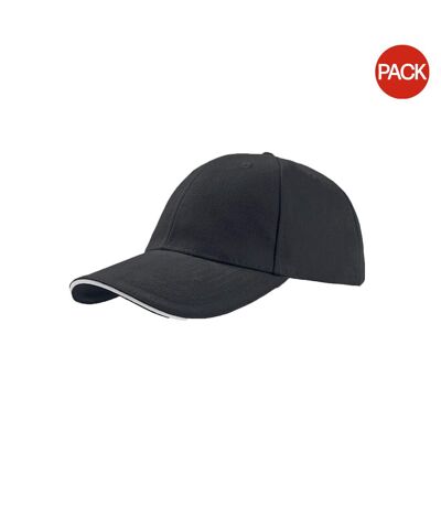 Lot de 2  casquettes en coton épais adulte gris foncé Atlantis