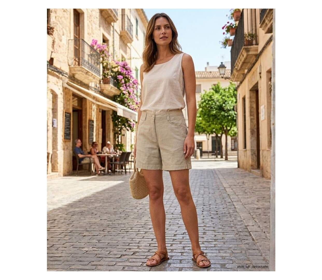 MAYFLOWER MINDY1 : Short en lin pour femme au confort modulable-5