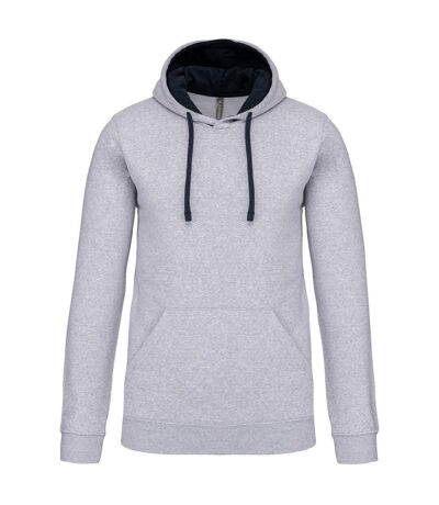 Sweat à capuche contrastée - Homme - K446 - gris chiné et marine