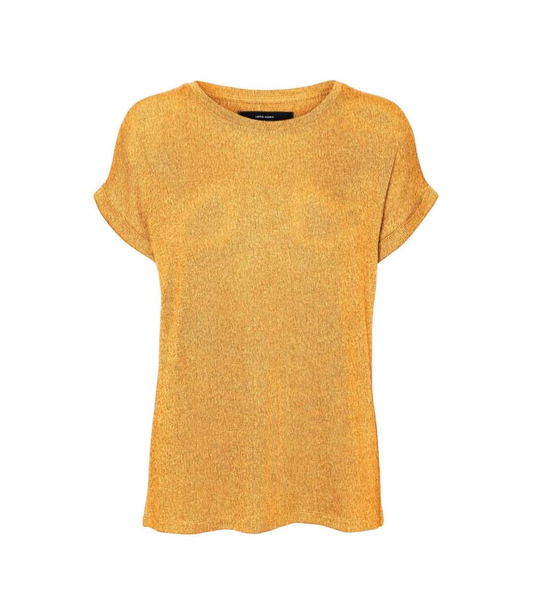 T-Shirt Jaune Foncé Femme Vero Moda Brianna - S