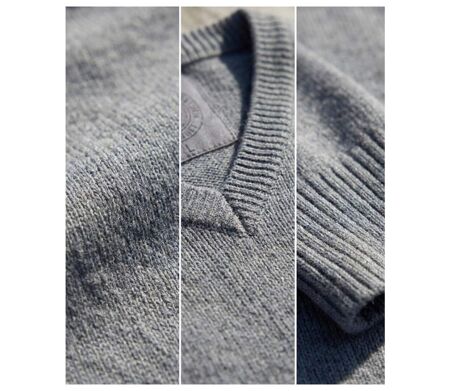 Pull col V avec laine PUL2004A