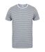 Striped t-shirt à manches courtes adulte unisexe gris chiné/blanc Skinni Fit-1