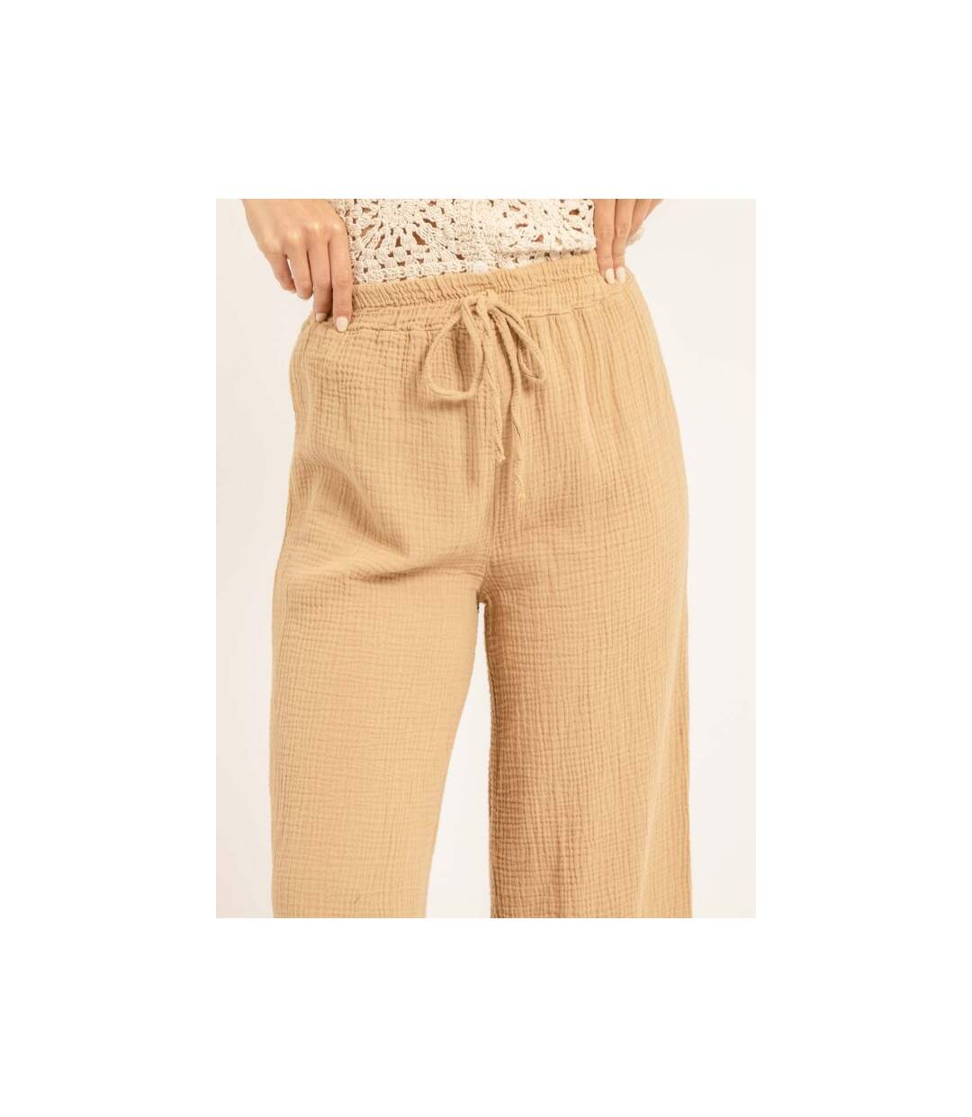 Pantalon fluide gaze de coton EBERTINE - Dona X Lisa-4