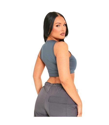 Haut Court Premium Femme Gris Missy Empire