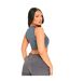 Haut Court Premium Femme Gris Missy Empire-2