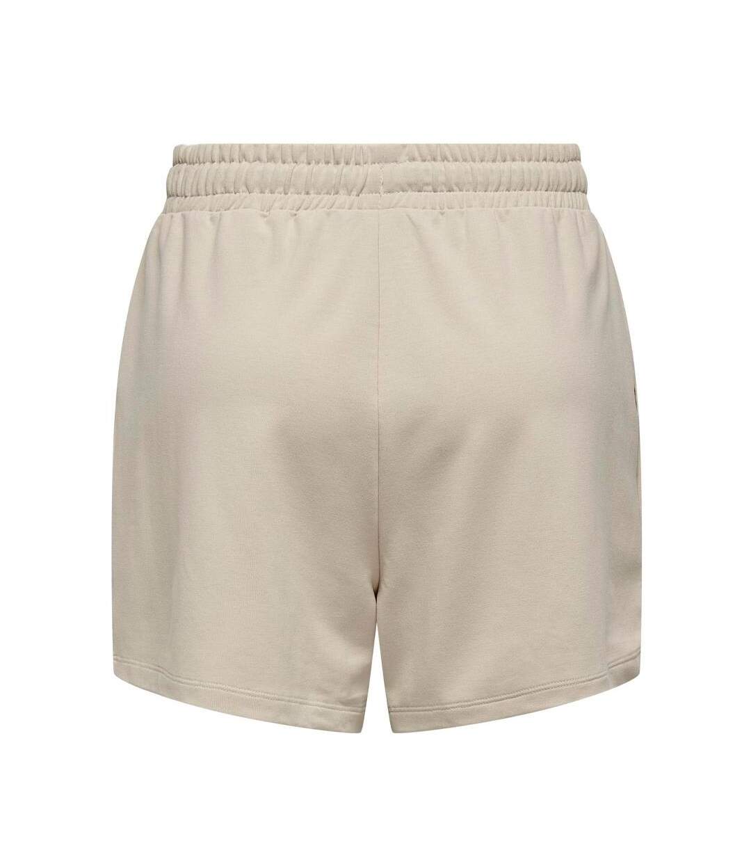 Short beige femme only frei logo-2
