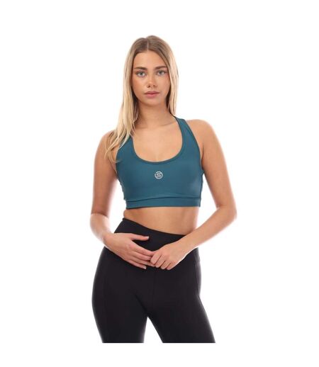 Womens/ladies Series-3 Active Sports Bra Teal Skins