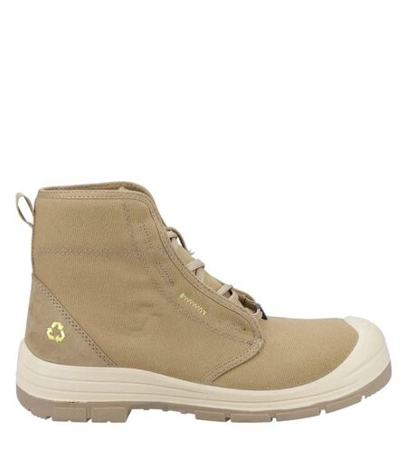 Safety Jogger Mens ECODESERT S1P Mid Cut Safety Boots (Beige) - UTFS10270