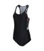 Womens/ladies Take The Plunge Floral Swimming One Piece Swimsuit Black Mountain Warehouse-4