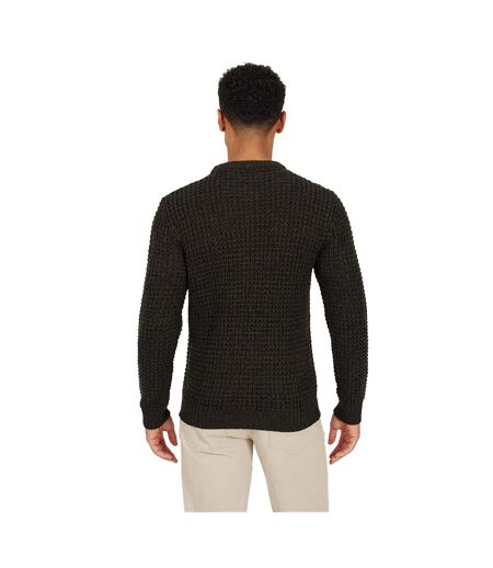 Sweat Motif/style Tricoté Homme Kaki Noir Brave Soul