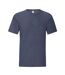 T-shirt manches courtes iconic homme bleu marine chiné Fruit of the Loom